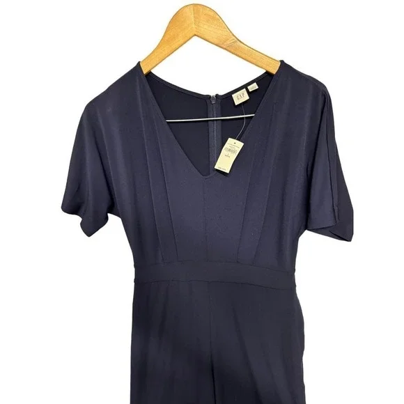Gap | New With Tags | women's Navy Blue Jumpsuit | Petite Size 2 - Picture 5 of 8